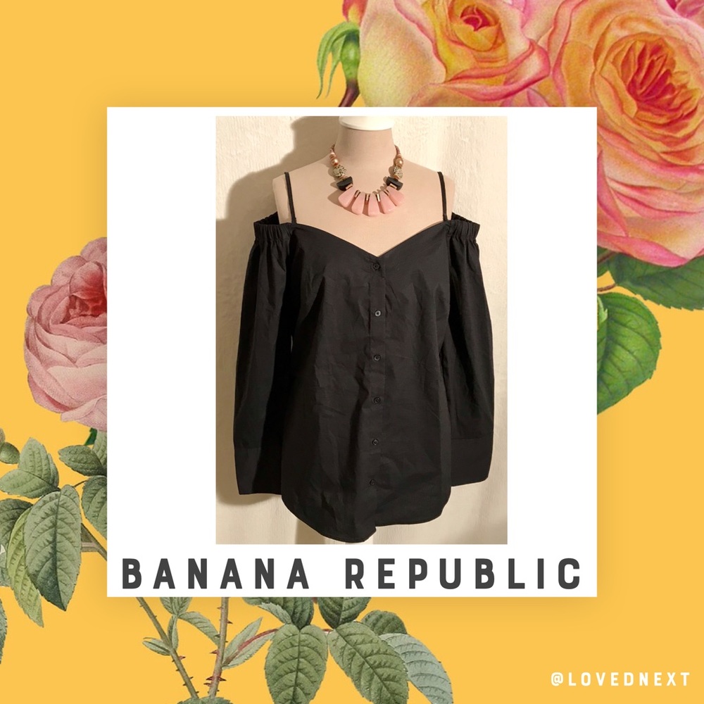 Cold shoulder button up top | Banana Republic | 12